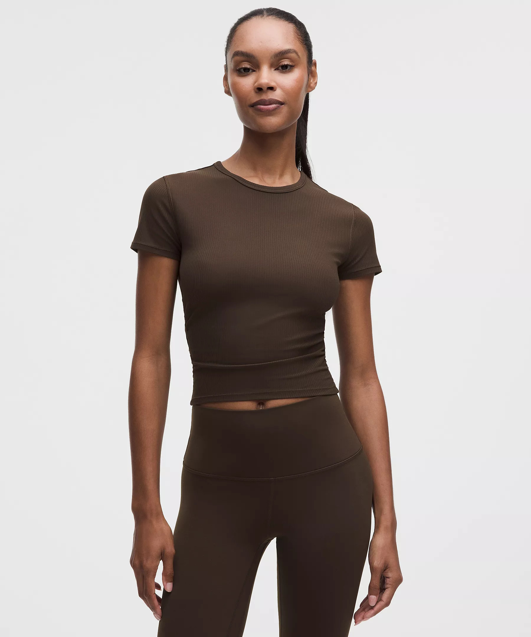 All It Takes Ribbed Keyhole Short-Sleeve Shirt | lululemon (CA)