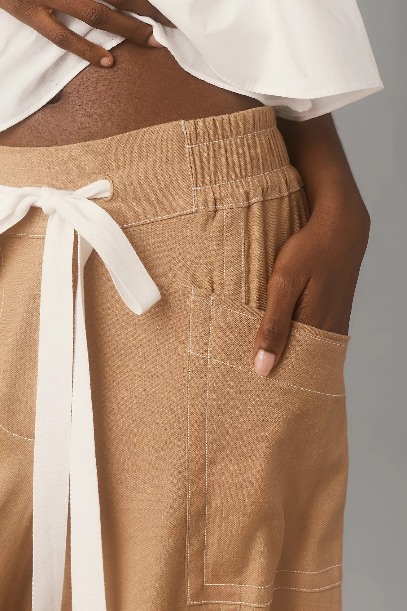 Maeve La Ponche Linen Pull-On Wide-Leg Pants | Anthropologie (US)