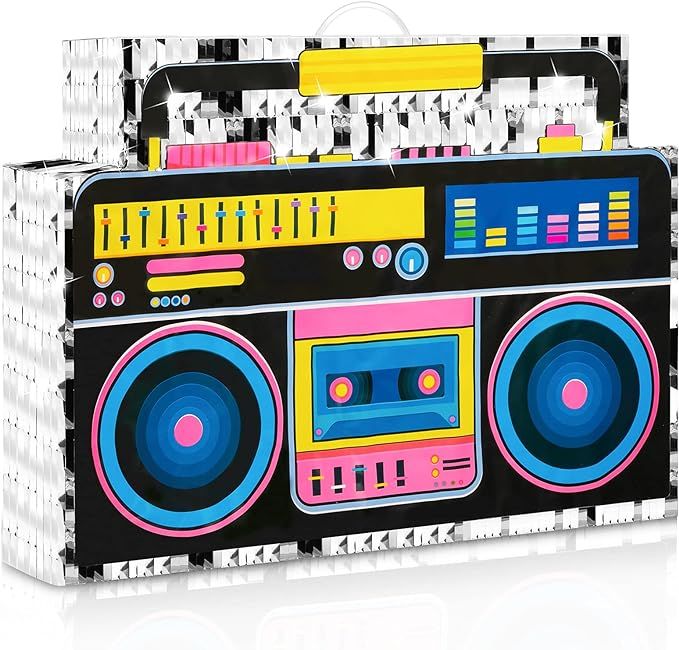 Retro Pinata Boom Box 80’s Theme Boombox Pinata Kids Birthday Party Decor Mexican 1980s Hip Hop... | Amazon (US)