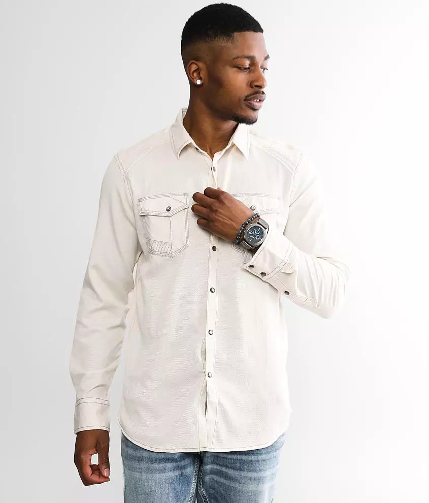 Textured Athletic Stretch Shirt | Buckle
