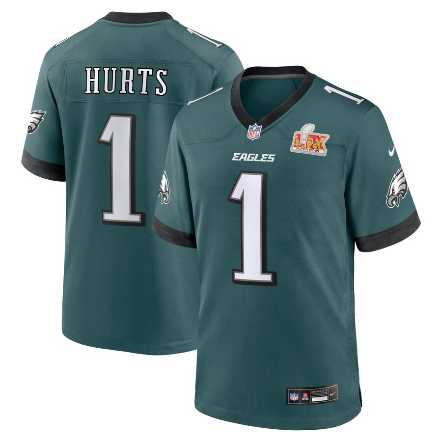 Men's Philadelphia Eagles Jalen Hurts Nike Midnight Green Super Bowl LIX Game Player Jersey | NFL Shop