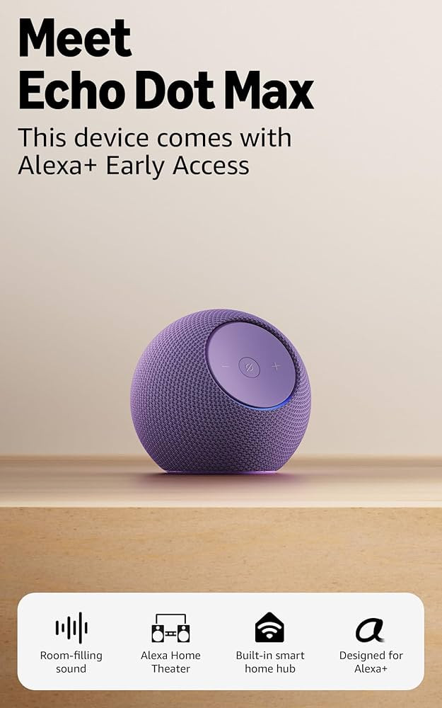 Amazon Echo Dot Max (newest model), Alexa speaker great for living rooms and medium-sized spaces,... | Amazon (US)