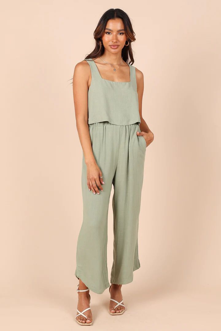 Eleanor High Waisted Pants - Green | Petal & Pup (US)