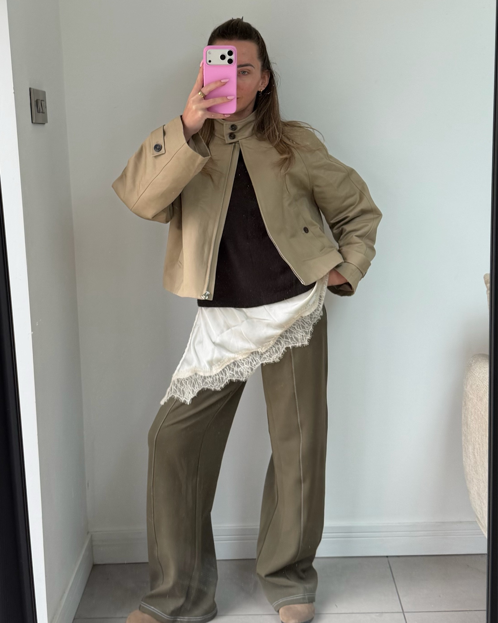 Old asos trousers and cropped trench jacket 

#LTKeurope #LTKuk #LTKspring