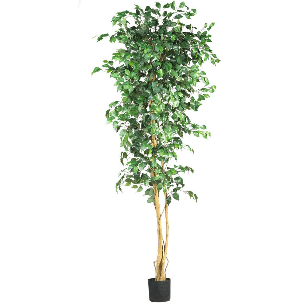84"" Artificial Ficus Tree in Pot Black - Nearly Natural | Target