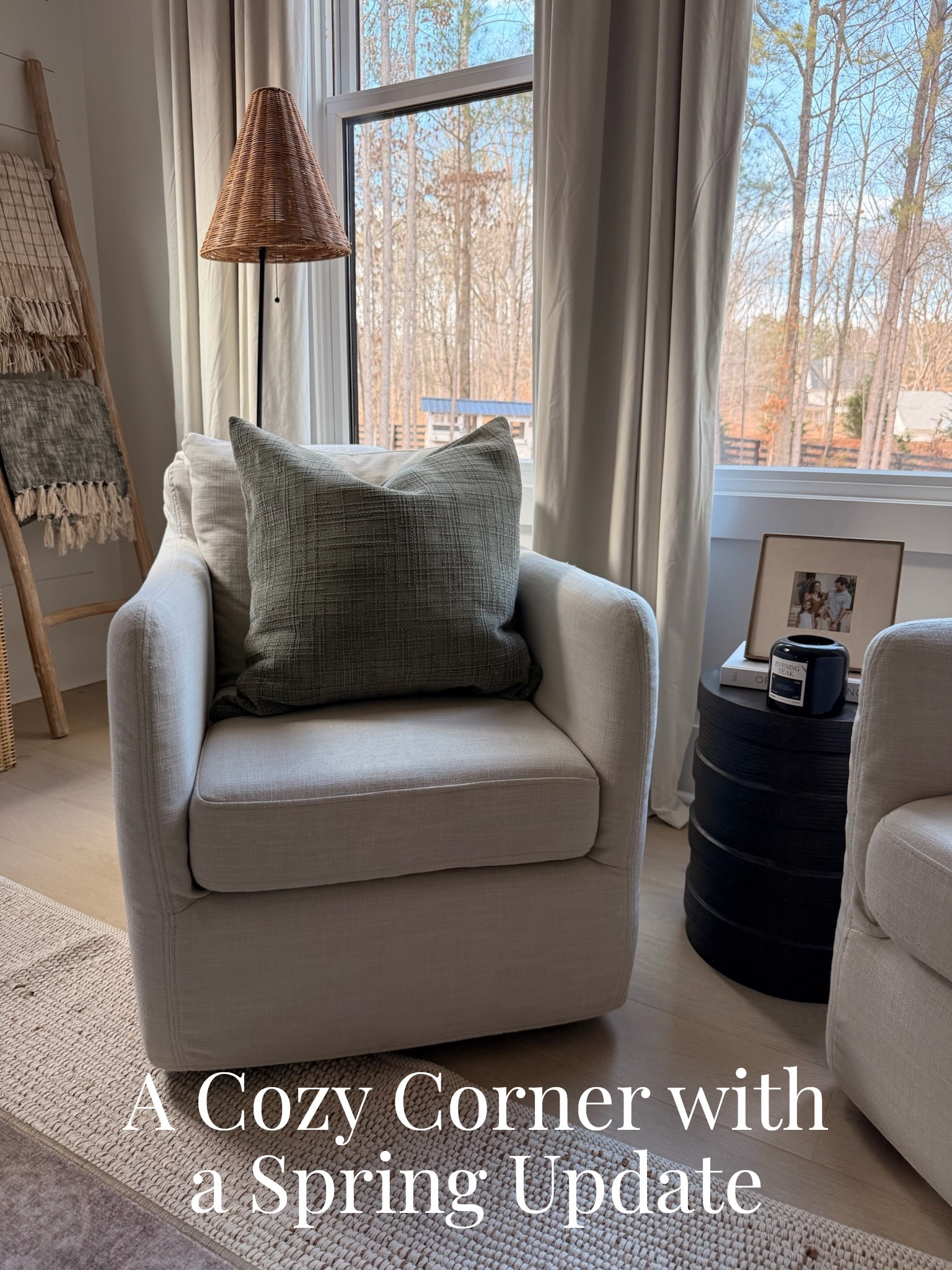 🌸 One of the easiest ways to refresh your home for spring? Start with pillows and rugs.
This cozy seating area feels brand new with soft neutral accent chairs, fresh sage-toned pillows, and layered rugs that add warmth and texture without feeling heavy. The natural light, woven floor lamp, and airy window treatments complete this Modern Classic spring upgrade.

#porcheandco #springhomerefresh #springpillowupdate #layeredrugs #modernclassicinteriors #neutraldecor #cozysittingarea #livingroominspo #springdesignideas

Do you want to bring our dreamy Modern Classic style interior design into your own home? 🏡 You’re in luck! Reserve our Online Interior Design packages today -> https://porcheandco.com/edesign ✨ We can’t wait to work with you & design your home with #porcheandco


#LTKvlog #LTKHome #LTKSeasonal