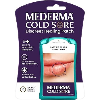 Mederma Cold Sore Discreet Patch - Hydrocolloid Gel, Relieves Redness & Swelling, Conceals Cold S... | Amazon (US)