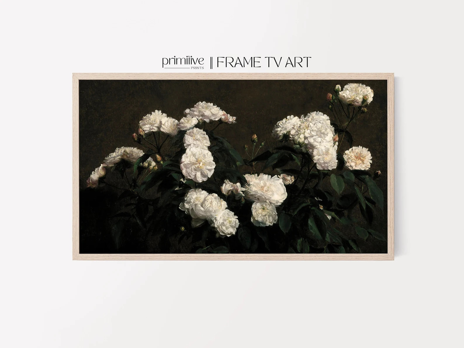 Vintage Floral Samsung Frame TV Art | Neutral White Flowers Art | Vintage Digital TV Art | Rustic... | Etsy (US)