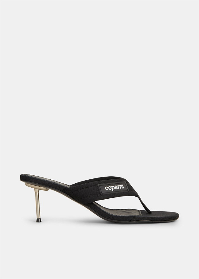 Shop Coperni Black Branded Thong Sandals | Harrolds Australia | Harrolds (Australia & NZ)