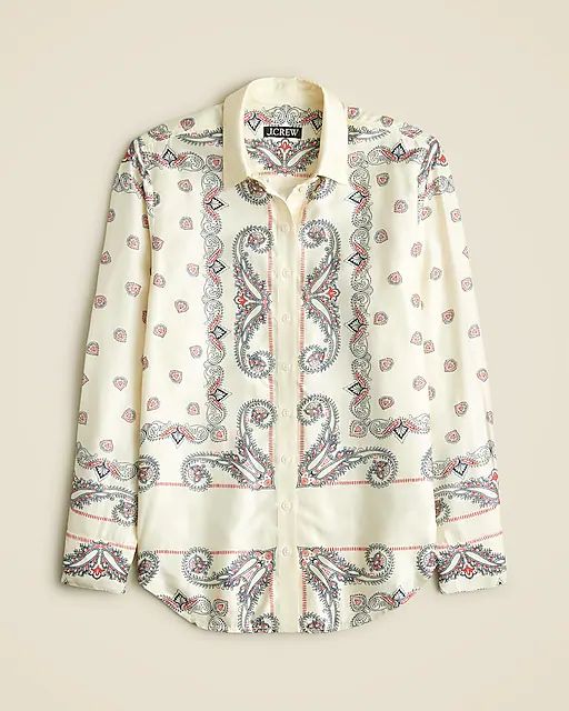 Drapey paisley-print shirt | J. Crew US