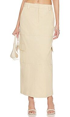 BY.DYLN Laikon Cargo Maxi Skirt in Sand from Revolve.com | Revolve Clothing (Global)