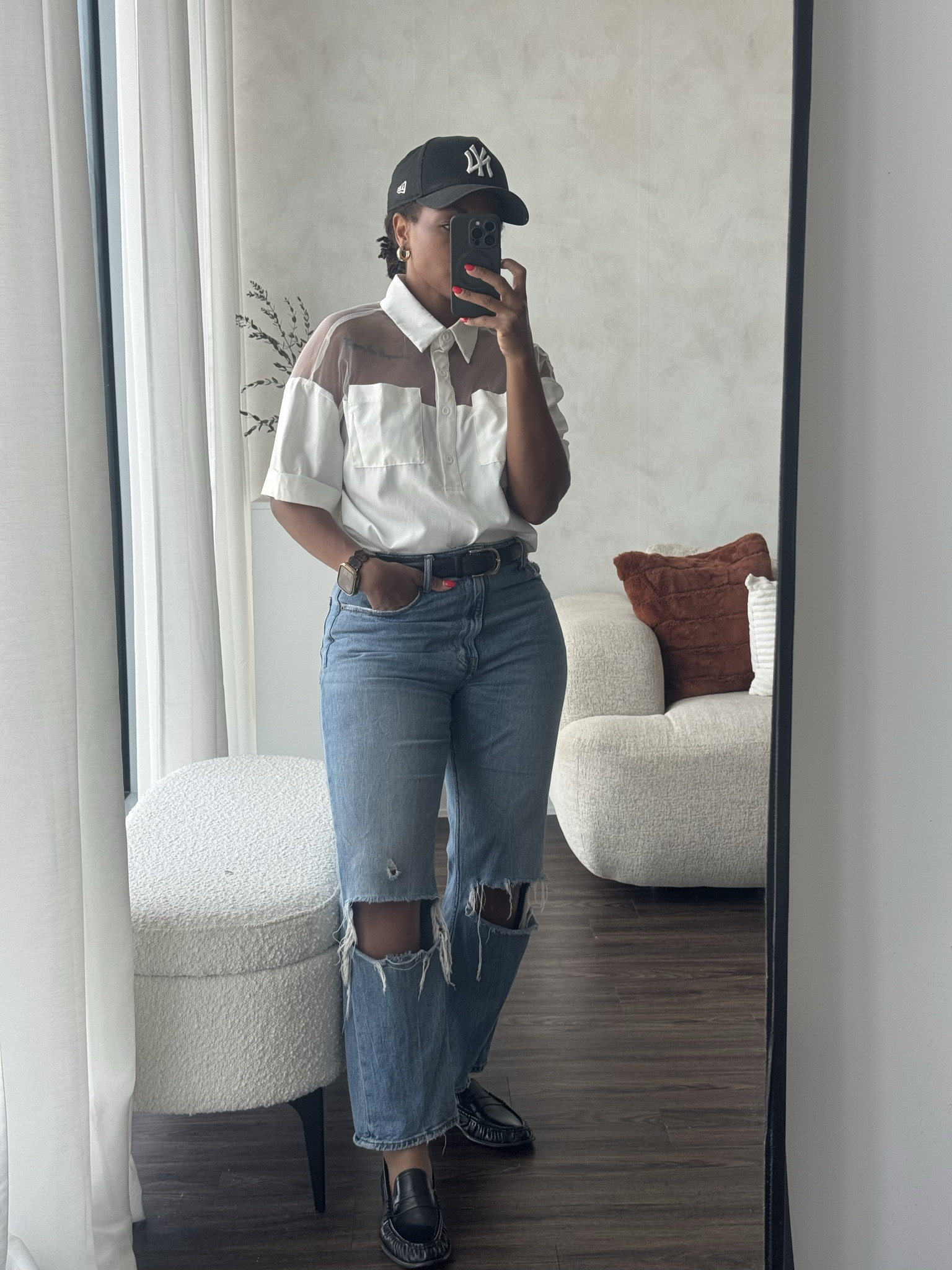 Another day… with repeated clothes 🤷🏽‍♀️. For some reason this outfit from last week didn’t speak to me… even thought I’ve worn this before with my leather jacket….but I also desperately need my hair done . So there’s that. 🤷🏽‍♀️

#LTKootd #LTKOver40 #LTKMidsize