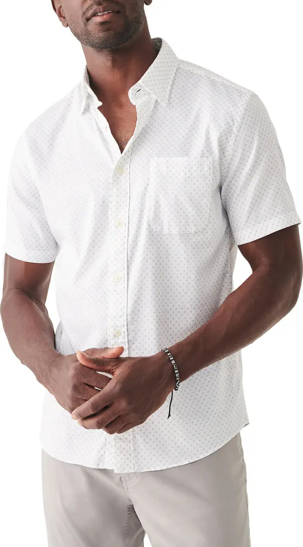 The Movement Geometric Print Short Sleeve Button-Up Shirt | Nordstrom