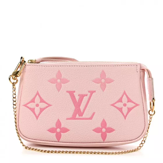 Louis Vuitton Pochette Accessories Damier Ebene Vivienne Holiday Mini Rose  Ballerine Pink in Coated Canvas with Gold-tone - US