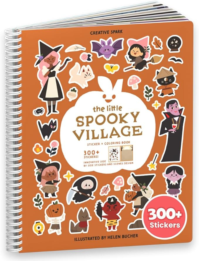 Spooky Village Halloween Stickers for Kids by Cupkin, Toddler Sticker Book, Toys Activity Book, T... | Amazon (US)