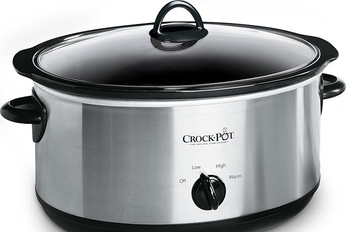 Crock-Pot 7-Quart Manual Slow Cooker, Family Size Serves 8+ People & Fits 6-lb Roast, Removable S... | Amazon (US)