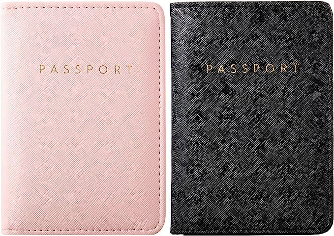 2 Pieces Bridal Passport Covers Holder Travel Wallet Passport Case | Amazon (US)