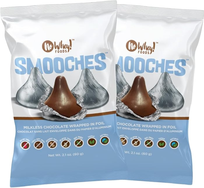 SMOOCHES, 2 PACK | Allergy Friendly, Vegan Chocolate Silver Foil Wrapped Candy | Dairy Free, Nut ... | Amazon (US)