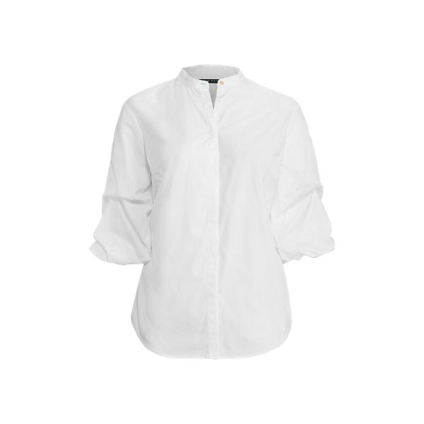 Ralph Lauren Cotton Puff-Sleeve Shirt White 1X | Ralph Lauren (US)
