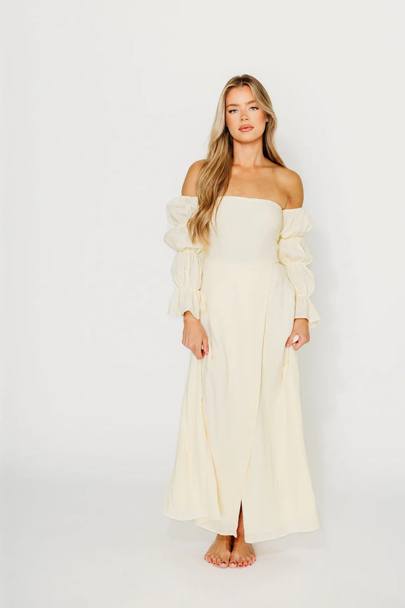 The 100% Cotton Haden Maxi Dress in Cream PRE-ORDER | Worth Collective