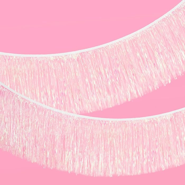 xo, Fetti White Iridescent Fringe Banner - 5 Ft. | Bachelorette Party Decorations, Birthday Party... | Amazon (US)