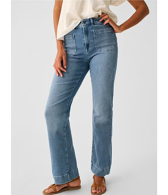 Faherty Stretch Terry Wide Leg Patch Pocket Jeans | Dillard's | Dillard's