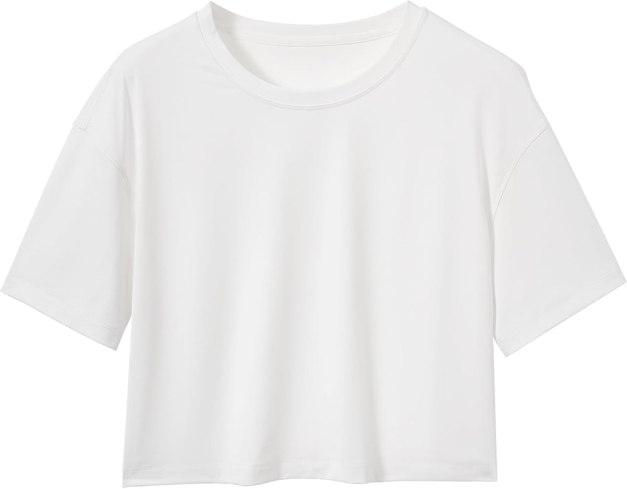 Stelle Womens Workout Crop Top Quick Dry UPF 50+ Oversized Boxy Tee Shirts | Amazon (US)