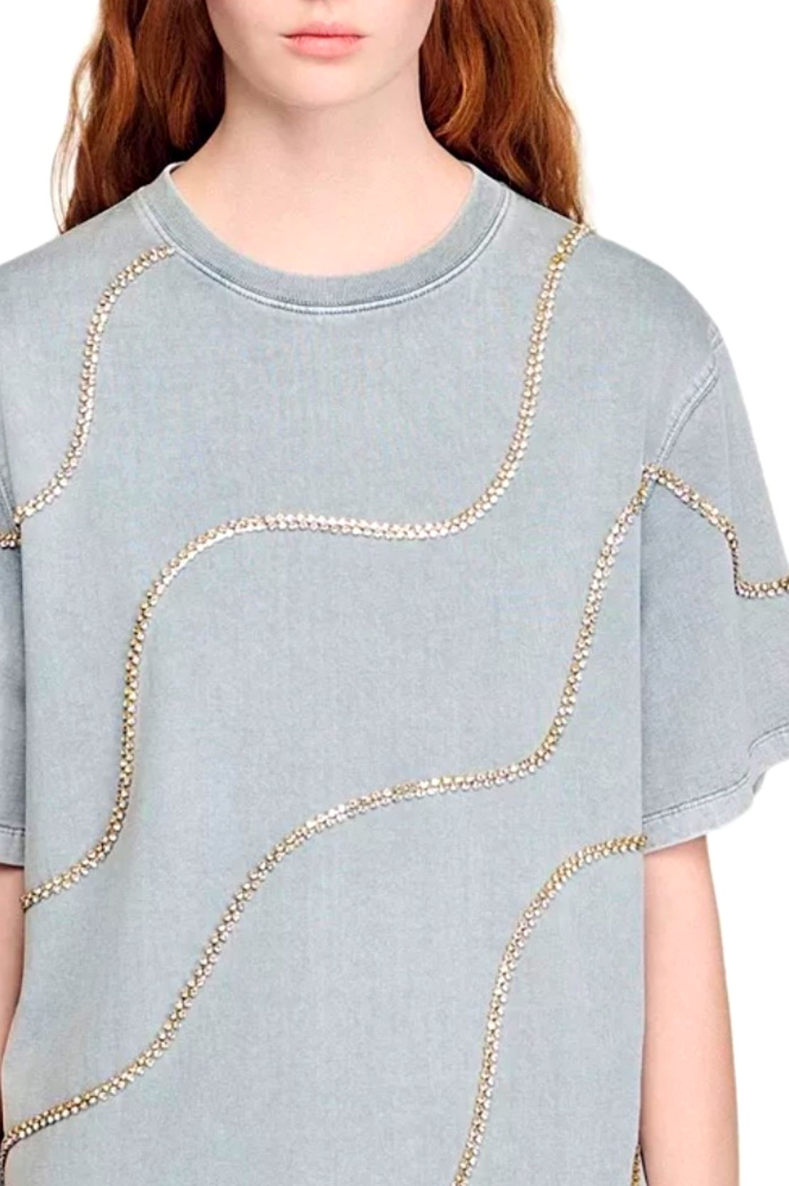Sandro
Long Tee
Rhinestone embellishment at front and sleeves
Spring looks

#LTKootd #LTKSeasonal #LTKWorkwear