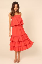 Tiarna Two Piece Set - Red Two Piece Set - July 4th Dress | Petal & Pup (US)