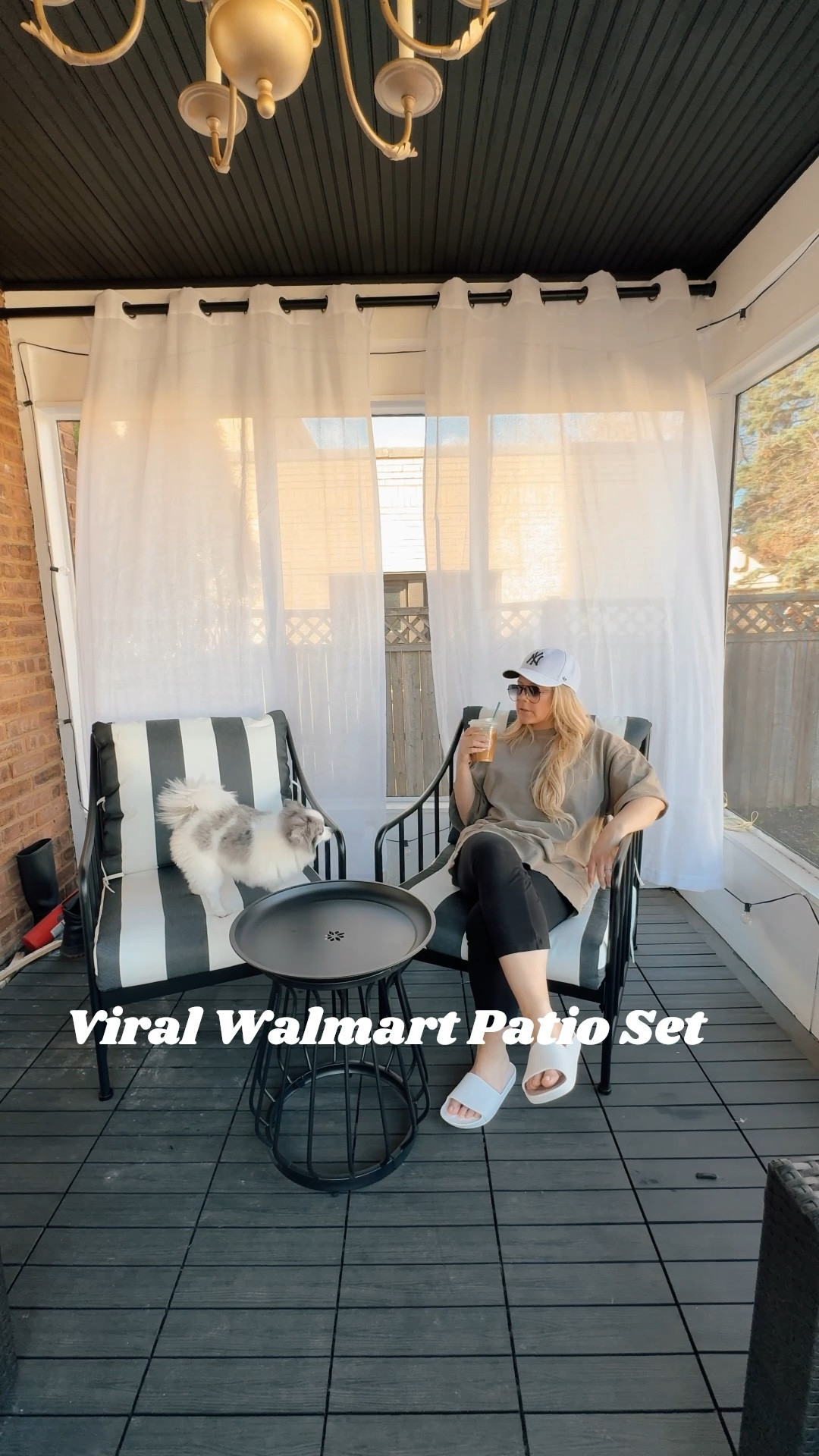 Viral Walmart outdoor patio set is back in stock! Run to snag this 3 piece set before it sells out. Comes in black/white and cream  #LTKWatchNow outdoor furniture 

#LTKPets #LTKShoeCrush #LTKHome #LTKFindsUnder50