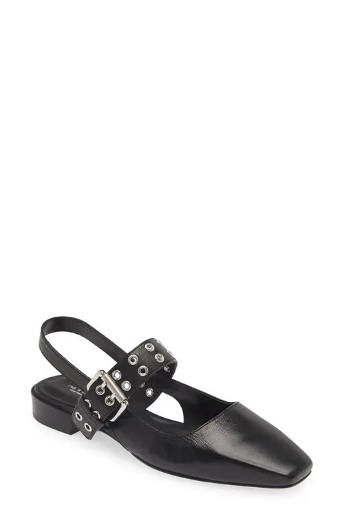 rag & bone Astra Mary Jane Slingback Flat in Black at Nordstrom, Size 6.5Us | Nordstrom