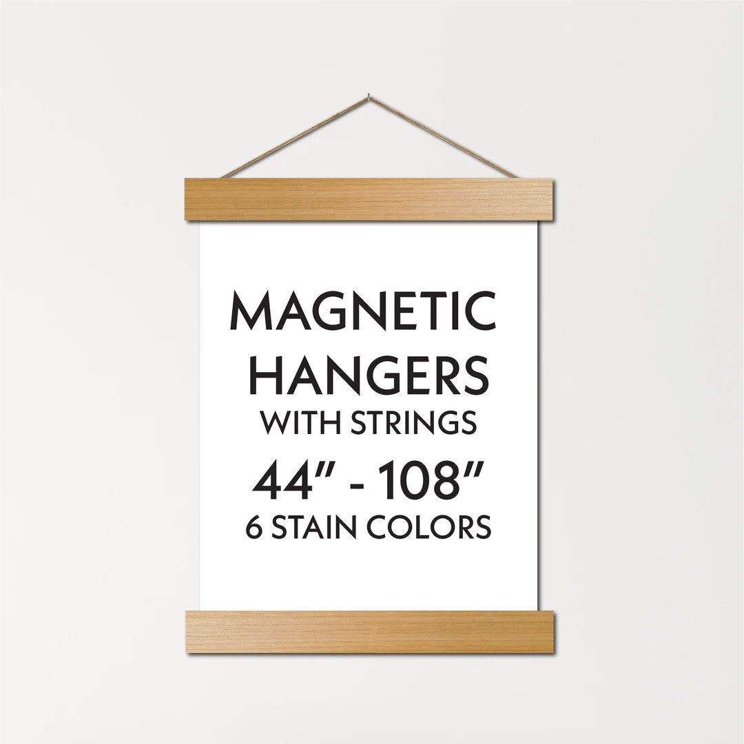 44 108 Inch Magnetic Hanger With String Wood Poster - Etsy | Etsy (US)
