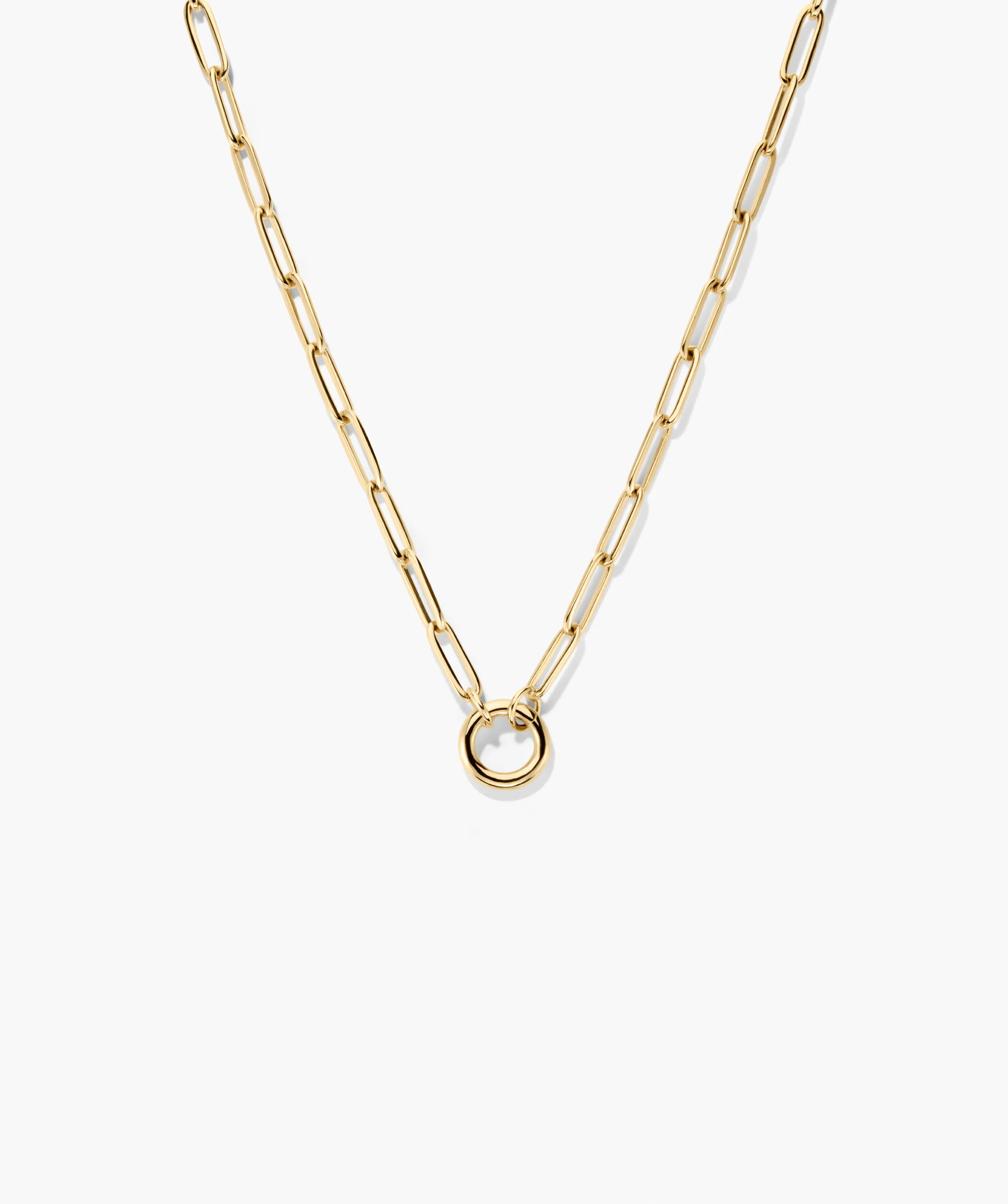 Paperclip Chain Charm Necklace | Mejuri Fine Crew