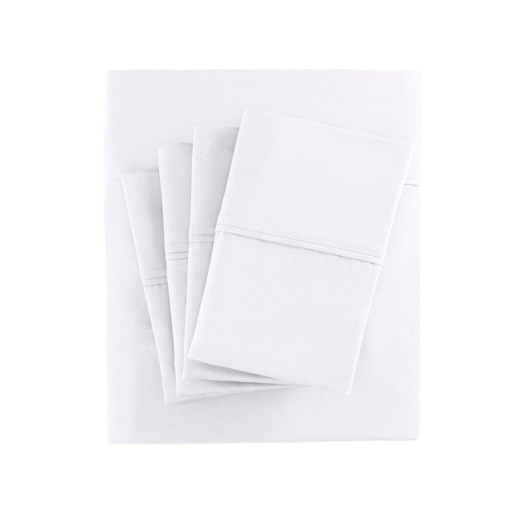 Queen 6pc 800 Thread Count Cotton Blend Sheet Set White | Target
