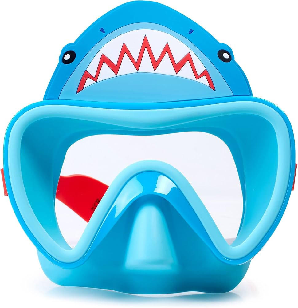 Shark Attack Swim Goggle Mask for Kids 3+ by Aqua2ude - Anti Fog, No Leak, Non Slip, Shatter Proo... | Amazon (US)