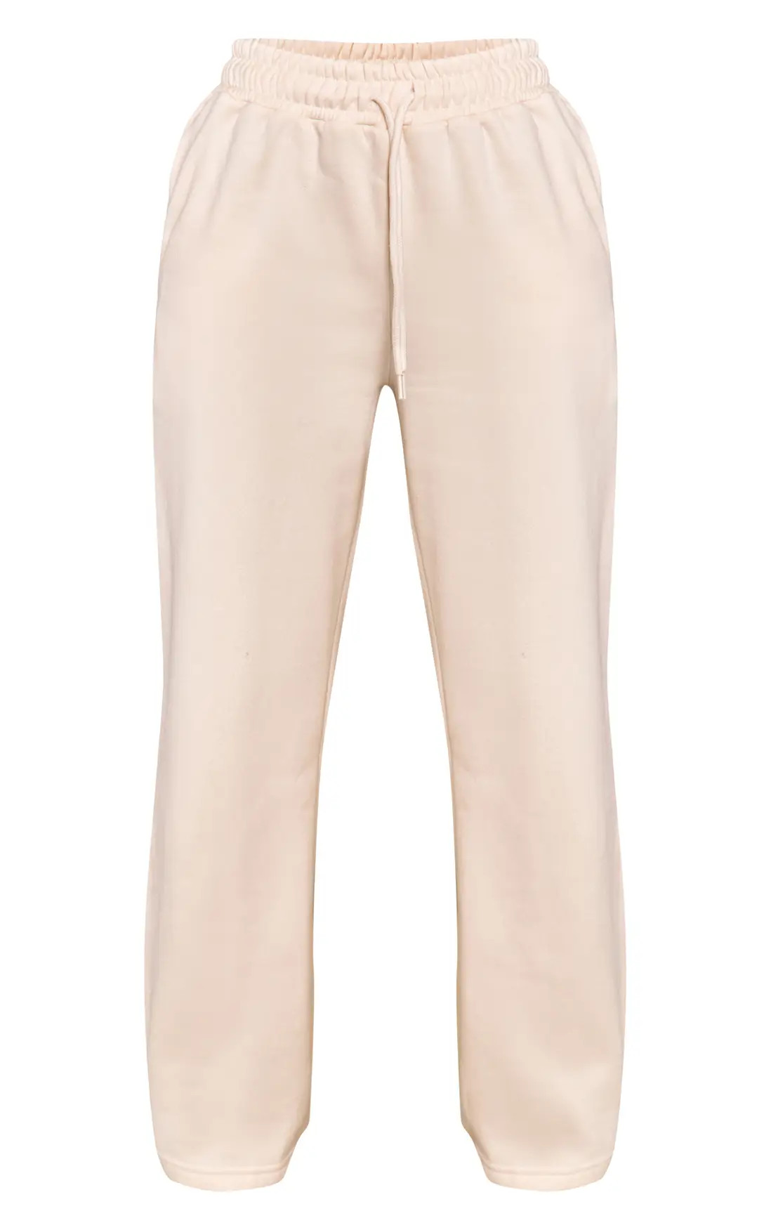 Petite Cream Oversized Wide Leg Joggers | PrettyLittleThing UK
