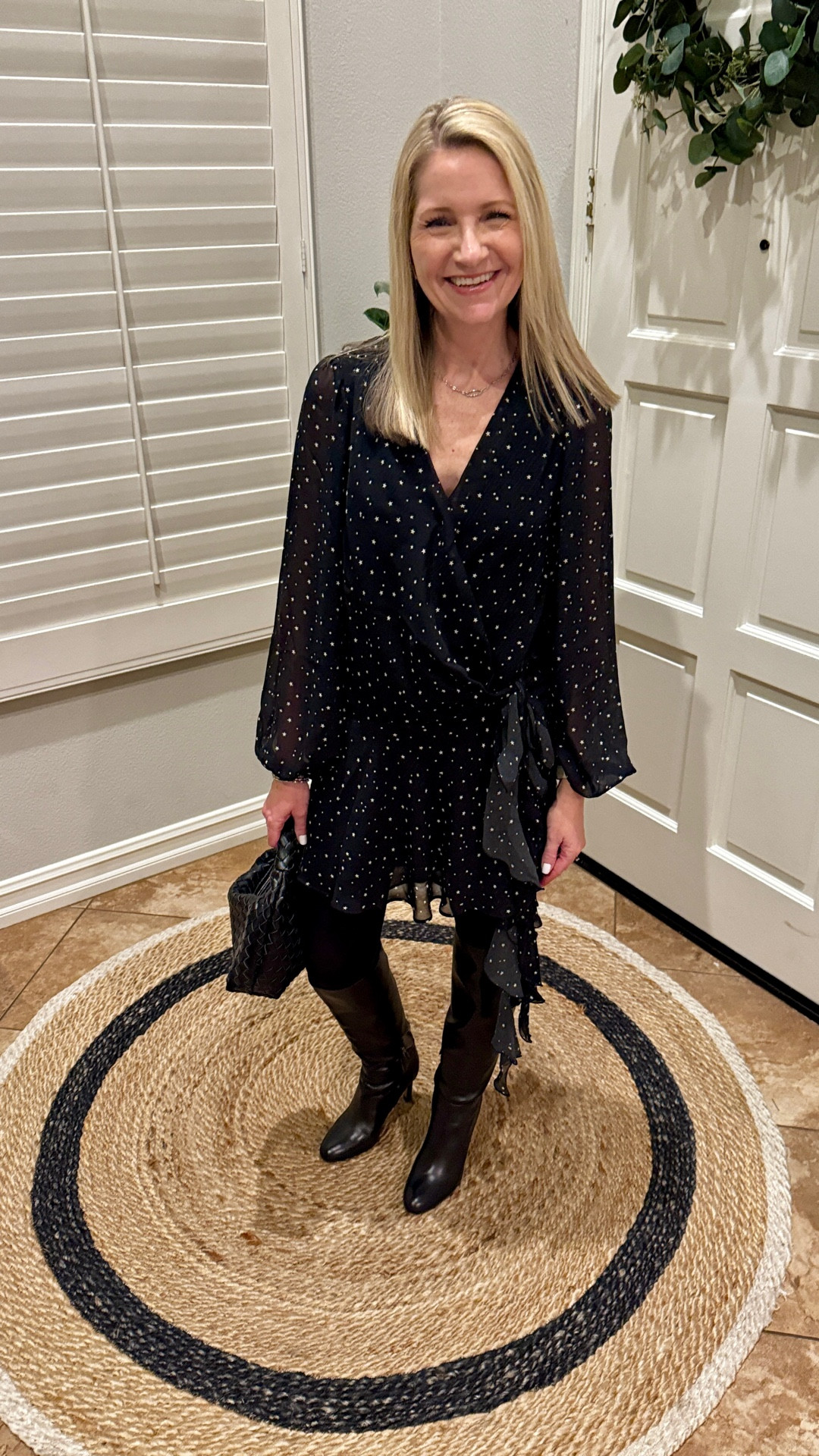 Headed to the new RH restaurant last night for our company holiday party in this Abercrombie dress. Side note I ordered the Tall after reading the reviews and it was still almost too short. For reference I am 5’6. This dress comes in other prints and colors too. 

#LTKSeasonal #LTKOver40 #LTKHoliday
