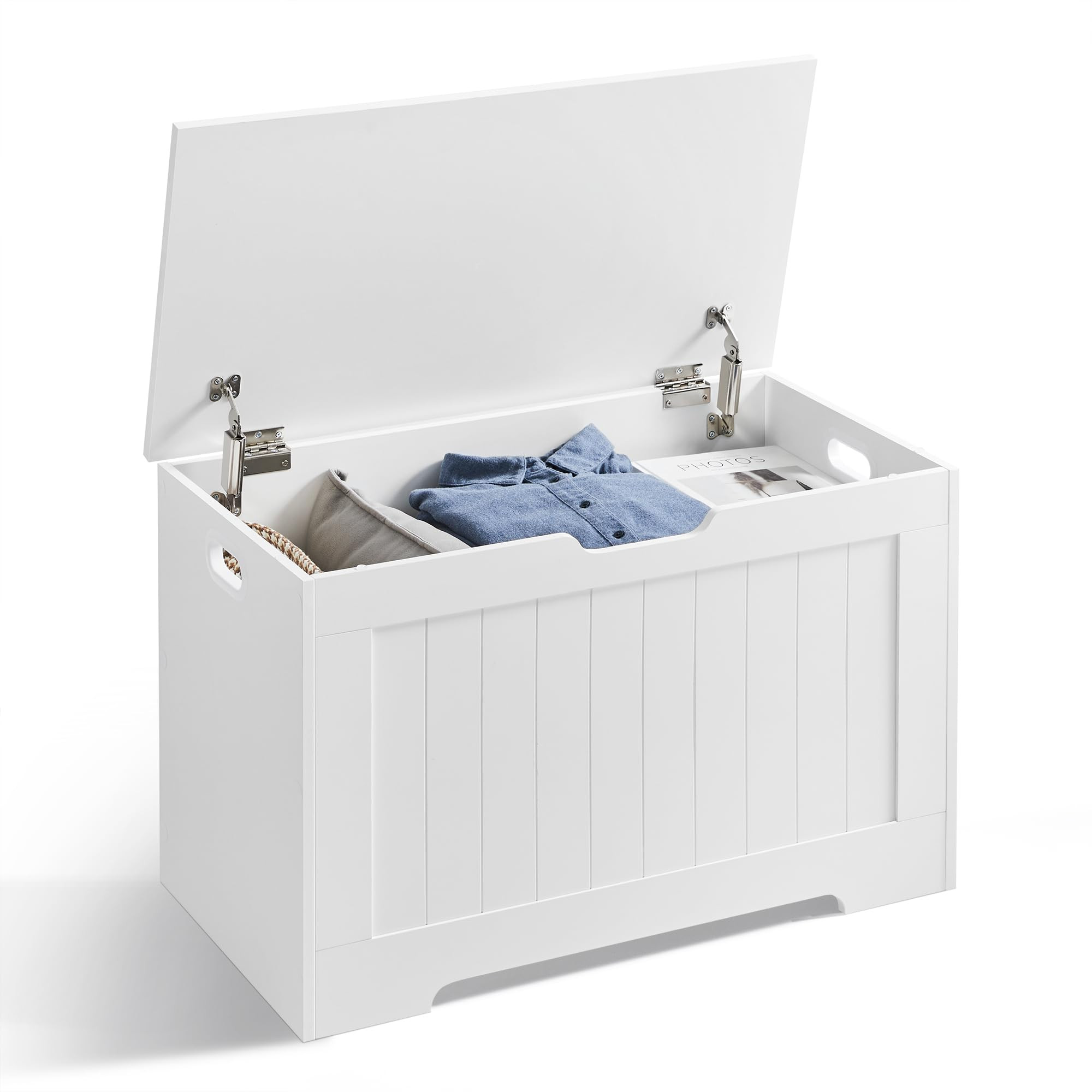 VASAGLE Storage Chest, 29.9 Inches Width Storage Bench, Entryway Bench with 2 Safety Hinges, Shoe... | Amazon (US)