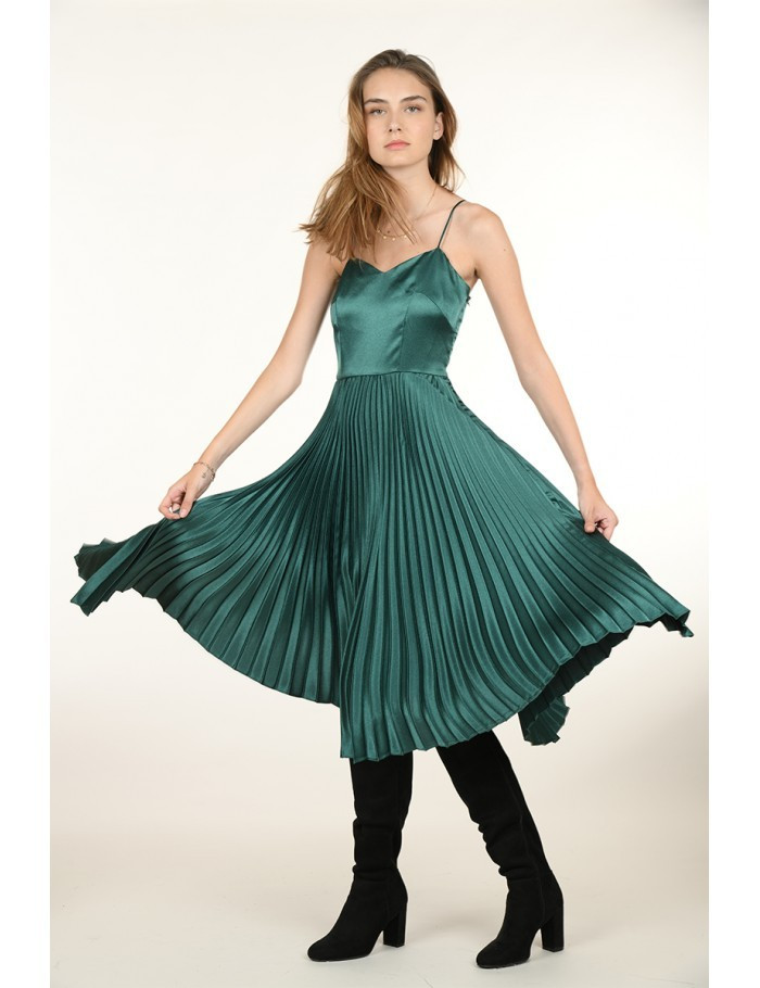 Midi satin dress - Molly Bracken E-Shop - Collection Printemps/Été 2018 | Molly Bracken