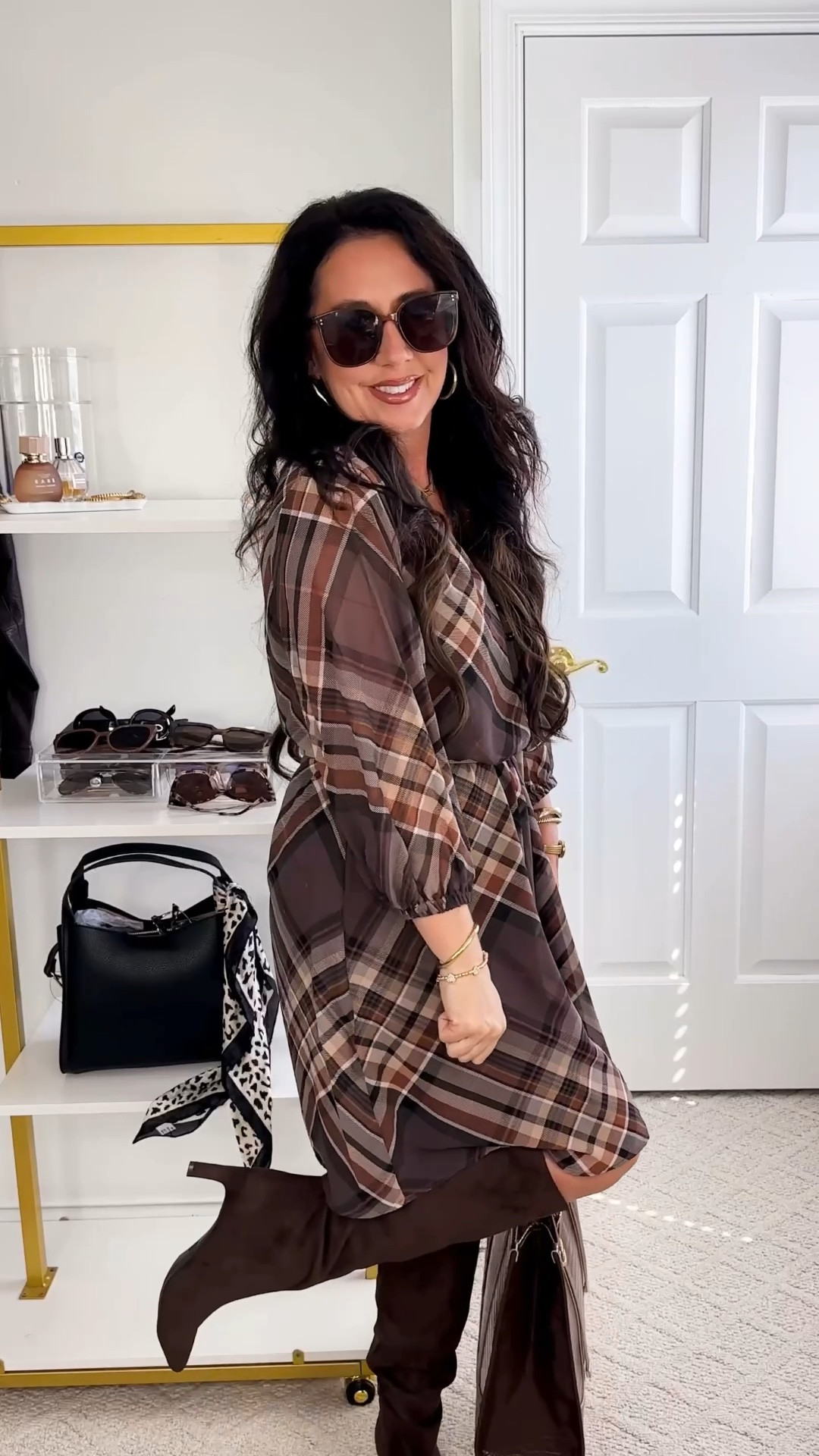I can’t believe this dress is under $50 & perfect for Fall Family photos!
Brown plaid dress
Fall dress
Affordable Family photo dress
Brown boots

#LTKSeasonal #LTKFindsUnder50