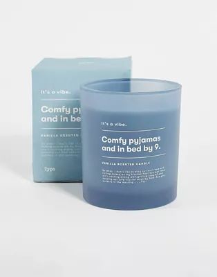 Typo candle with 'it's a vibe' slogan in blue | ASOS (Global)