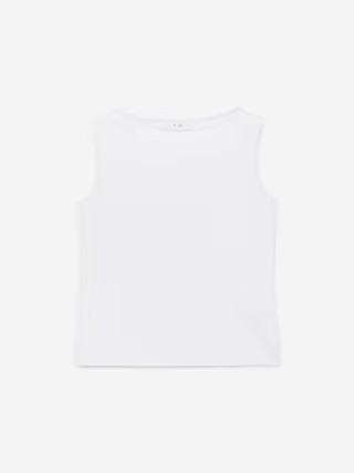 Boat Neck Tank Top – White – Women – ARKET GB | Arket UK