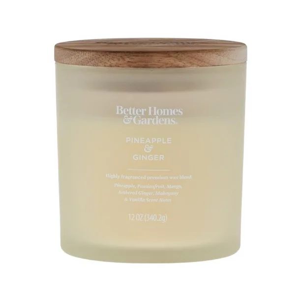 Better Homes & Gardens 12oz White Peach & Daisy Scented 2-wick Jar Candle | Walmart (US)