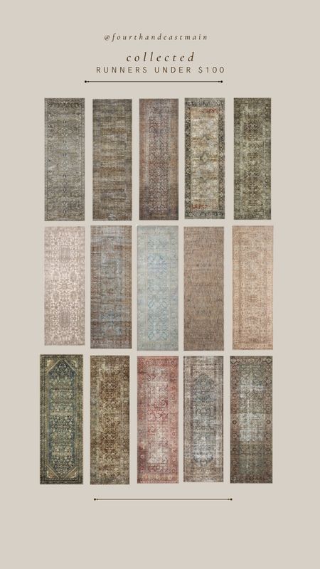 collected // RUNNERS UNDER $100!!

amber interiors
loloi
amber interiors dupe
mcgee 
runner roundup
decor roundup


#LTKhome