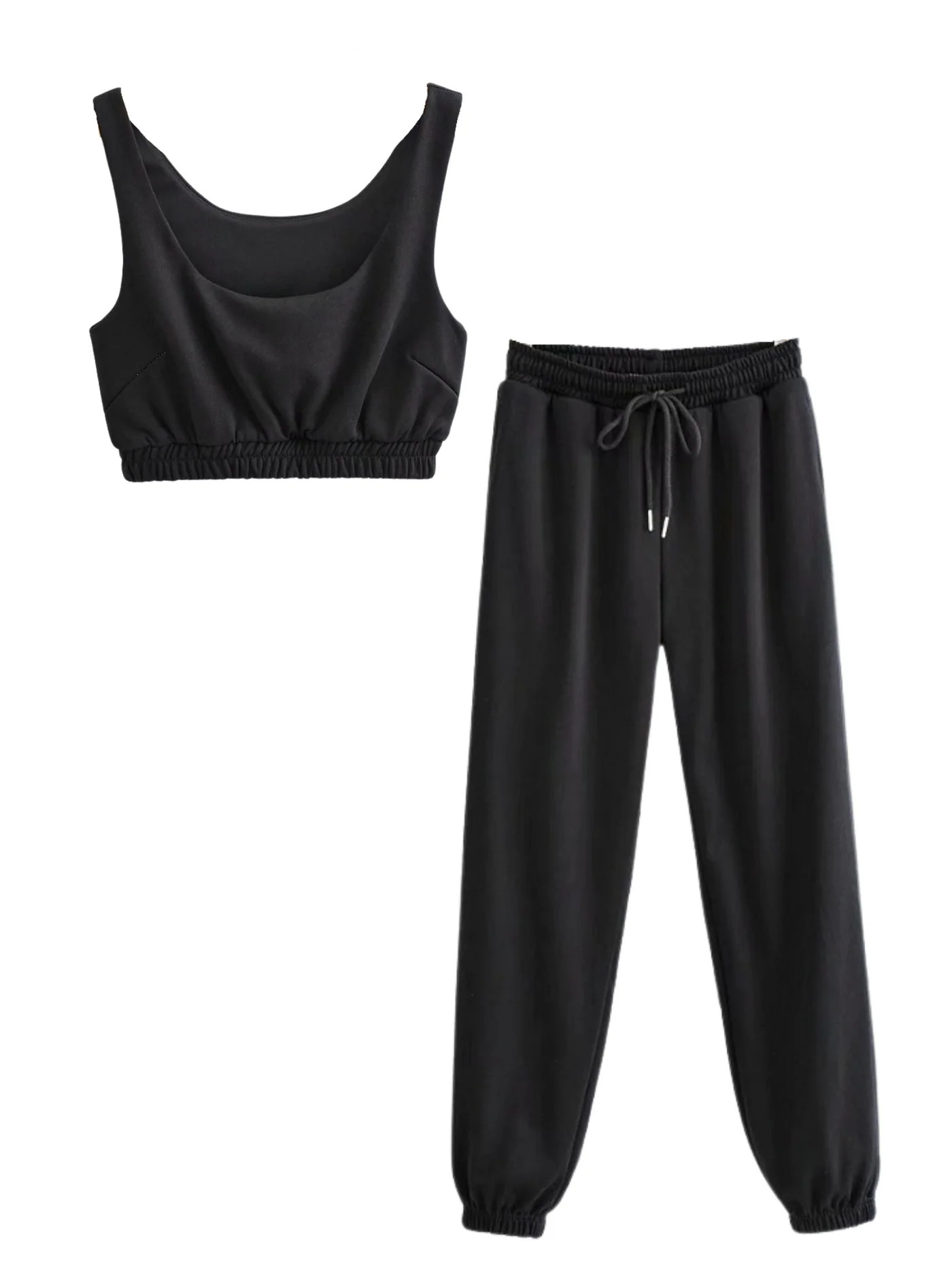 'Vengie' Cropped Top and Pants Two Piece Set (7 Colors) | Goodnight Macaroon