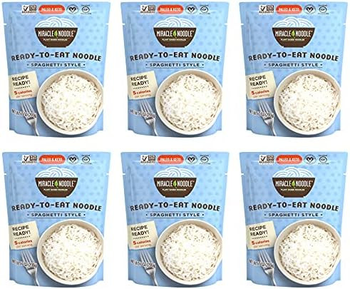 Miracle Noodle Spaghetti Shirataki Noodles - Ready To Eat Konjac Noodles Spaghetti, Keto Spaghett... | Amazon (US)