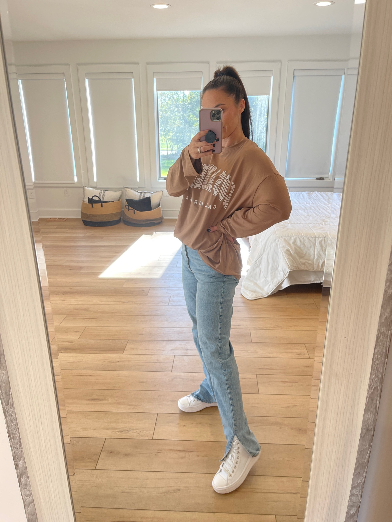 If you can snag these jeans still in stock I highly recommend them. They’re so comfortable and have the cutest split hem detail. They’re great for casual fall outfits but also work with heels! 

#LTKfindsunder50 #LTKstyletip #LTKsalealert