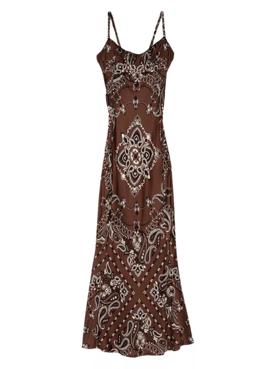 SandroBandana-Print Maxi Dress | Saks Fifth Avenue