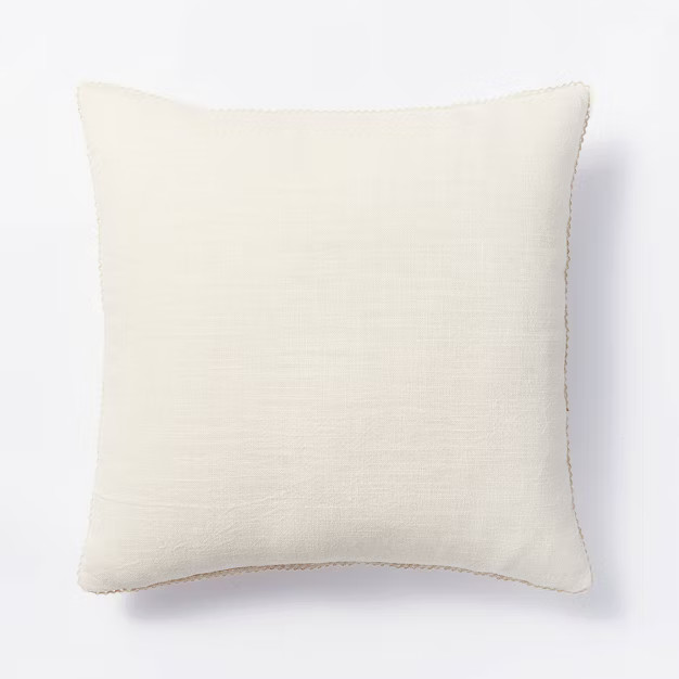 Cotton Velvet with Lace Trim Reversible Throw Pillow - Threshold™ designed with Studio McGee | Target