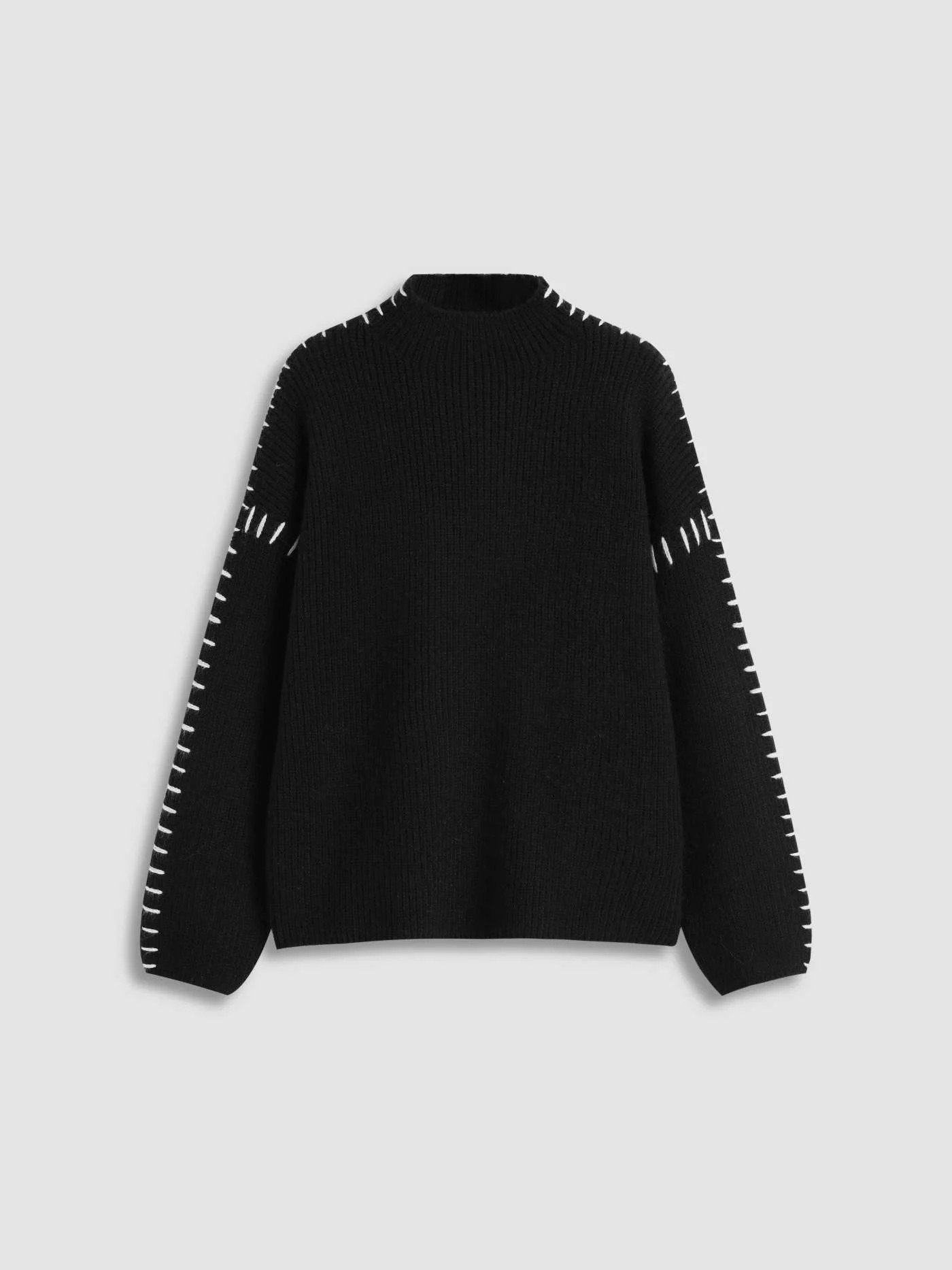 Knit Round Neckline Solid Stitch Long Sleeve Top | Cider